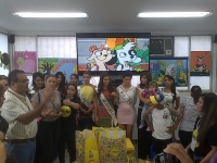 Candidatas del reinado internacional del joropo compartieron con niños enfermos de cáncer tratados en el hospital departamental de Villavicencio